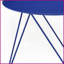 Table basse à base géométrique bleue en métal - peu encombrante et facile à nettoyer pour les salons compacts-121049579