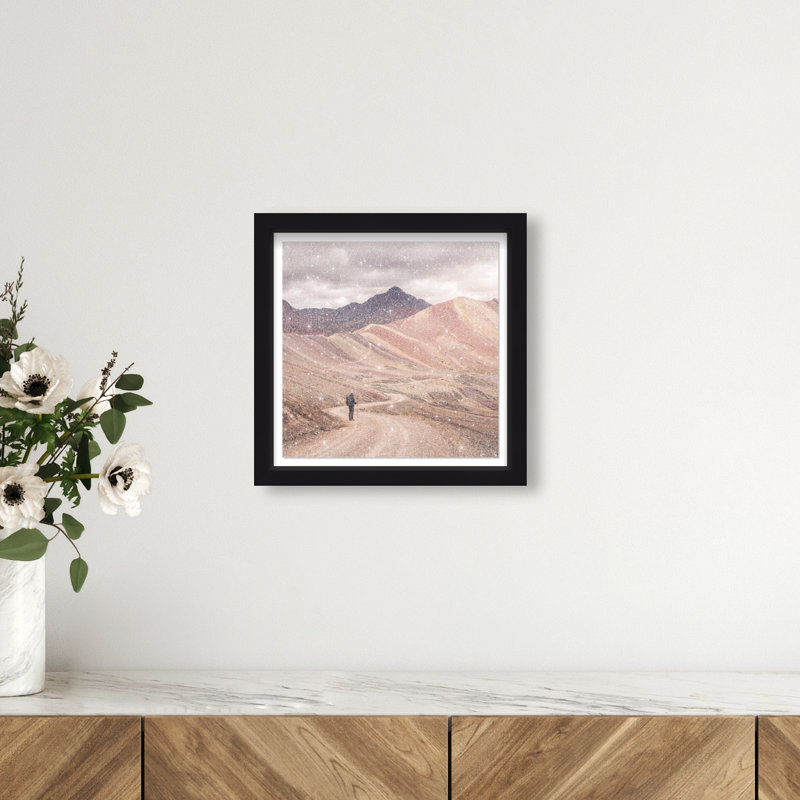 On My Way Print by Oliver Gal, 13.5" H x 13.5" W, Black Shadowbox