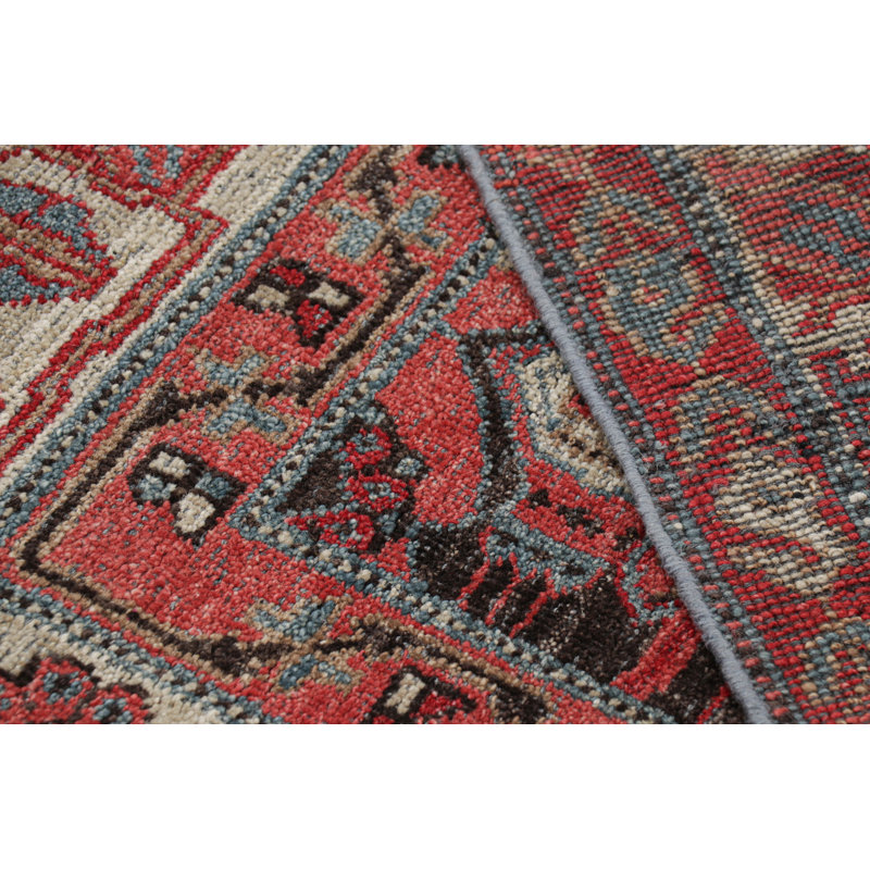 Rug & Kilim’S Kurdish Tribal Style Rug In Red And Brown With Geometric Patterns