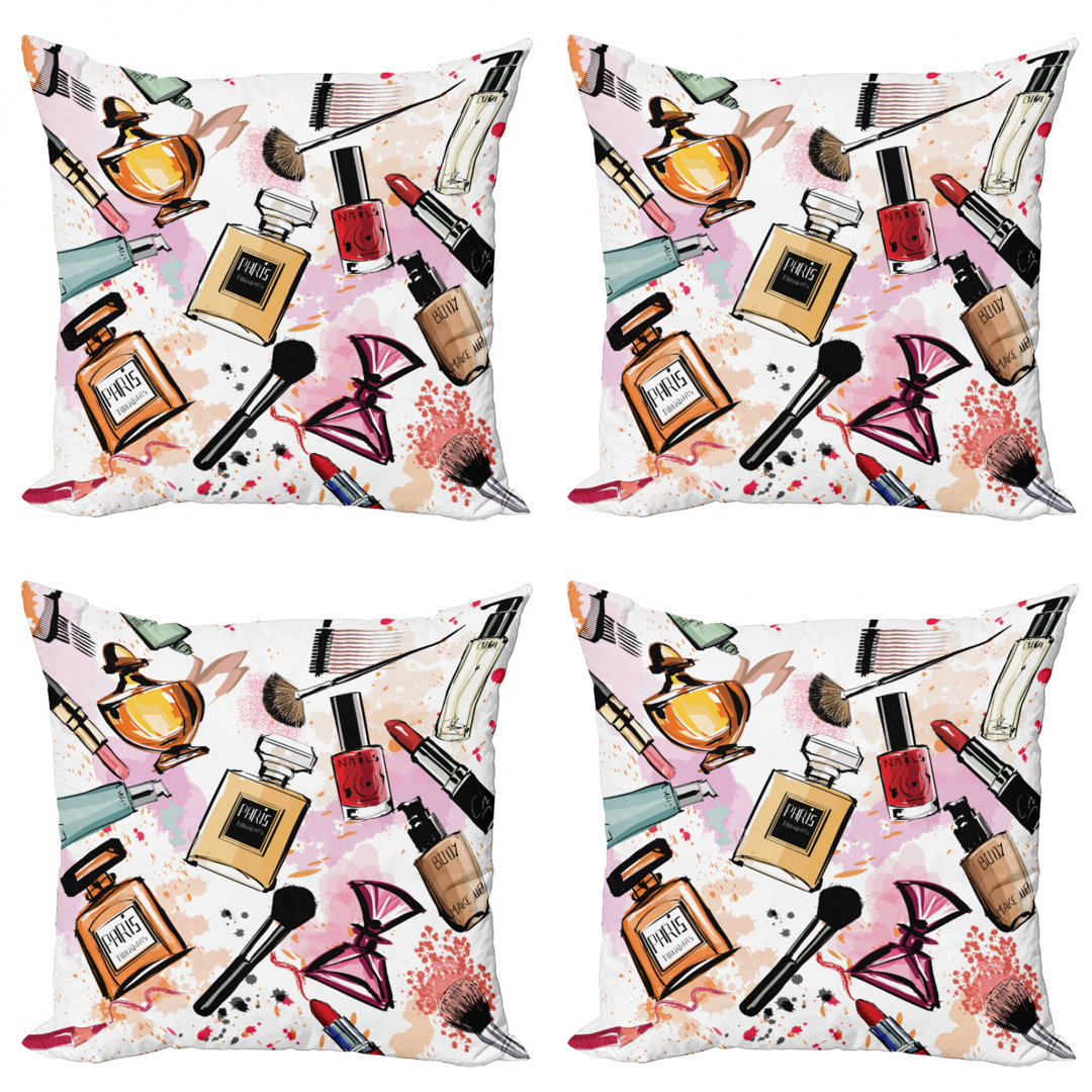 Ambesonne Fashion Decorative Square Throw Pillow Cover (Set of 4) Ambesonne