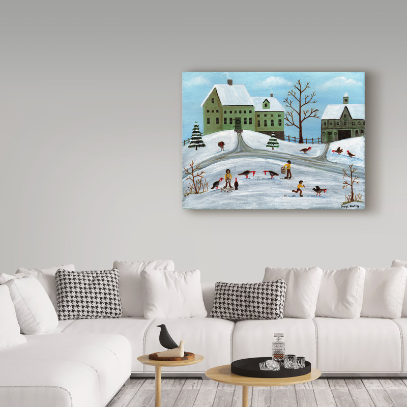 Reproduction sur toile, "Winter Turquie" par Cheryl Bartley, H 35 po x l 47 po x P 2 po