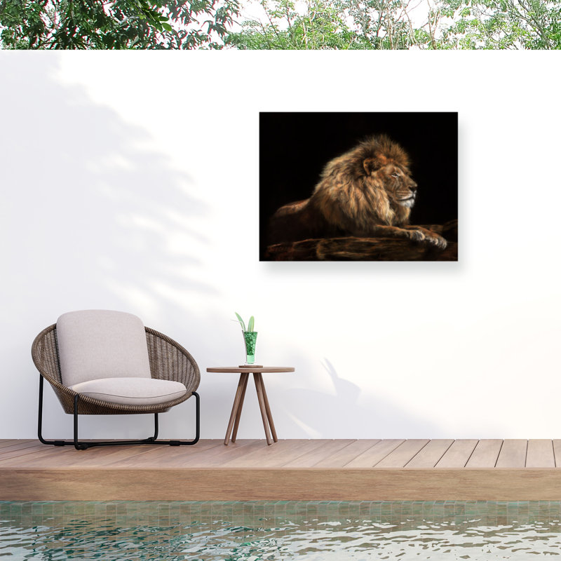 Toile d'extérieur David Stribble GOLDEN LION, H 18 po x l 24 po