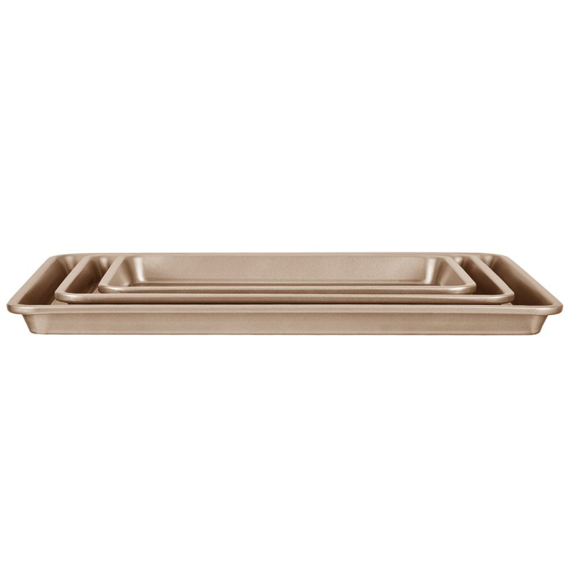 VEVOR 4 Piece Non-Stick Steel Bakeware Set, Gold