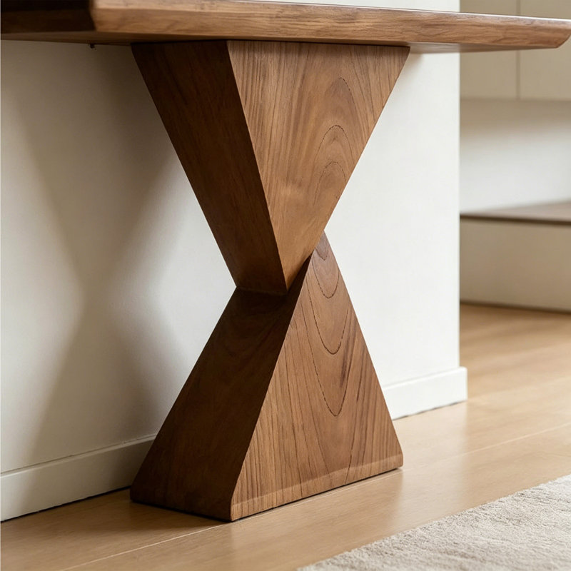 Console en bois massif de style français, H 33,4 po x l 62,9 po x P 15,7 po