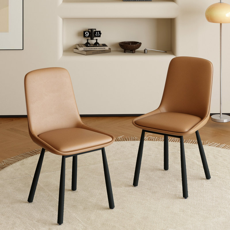 Chaise de salle à manger rembourrée Juvan, Brun