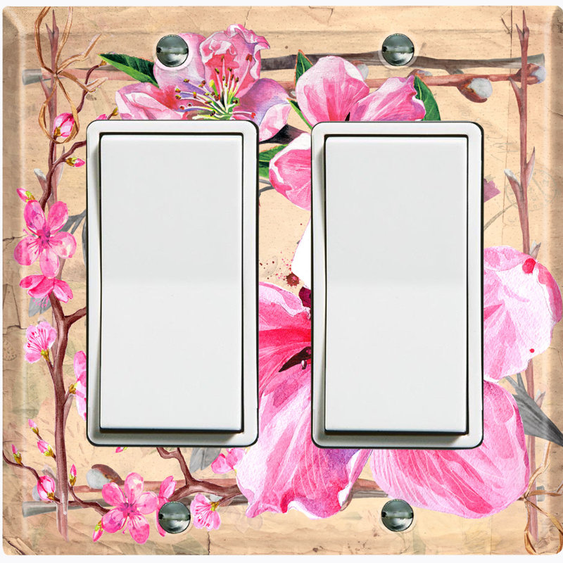 Patterned 2 - Gang Rocker Standard Wall Plate