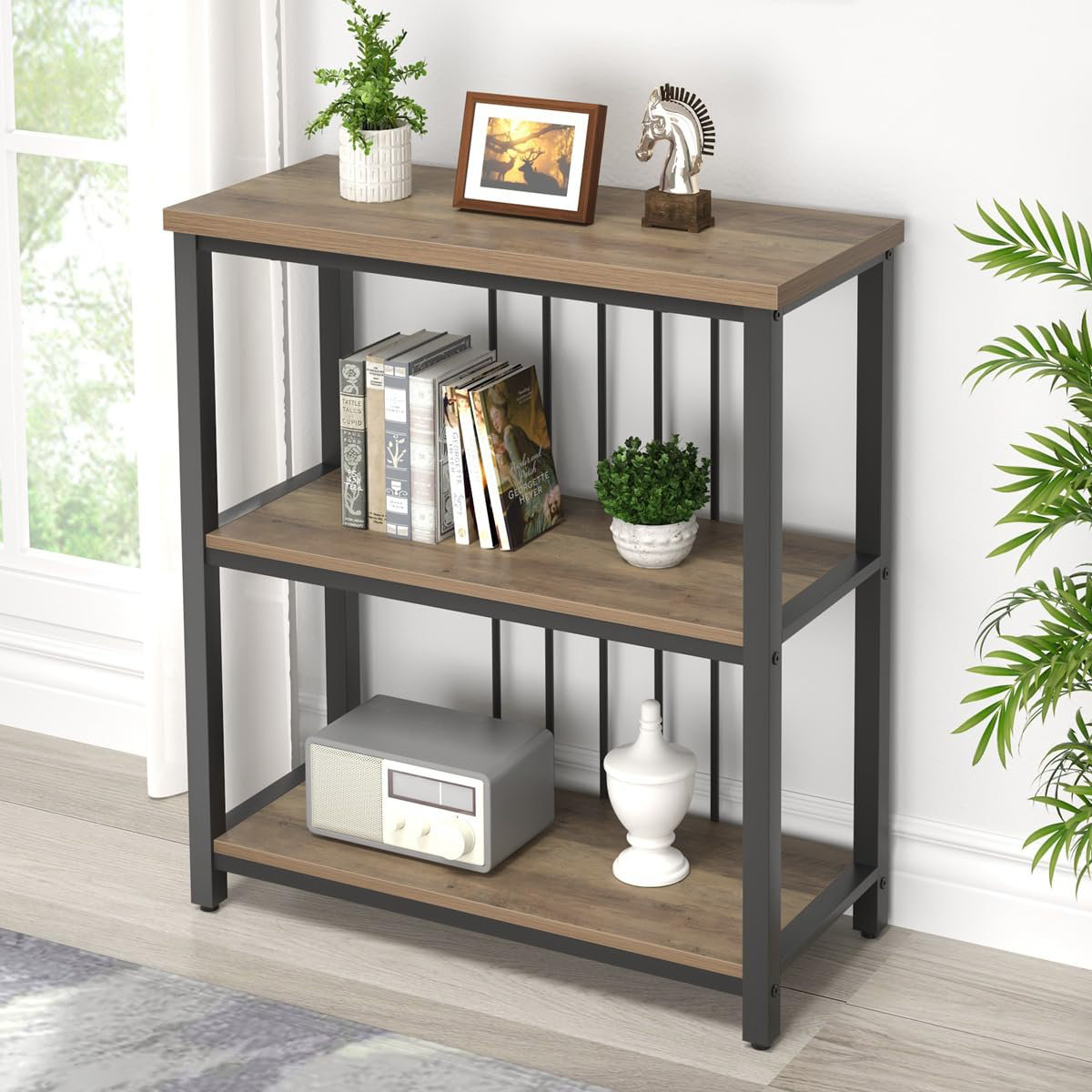 17 Stories Small Bookcases And Bookcases, Three-Shelf Open Bookcase ...