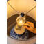 Lampe de vase ronde en céramique bleue et blanche D14x27,6 "