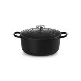 Le Creuset Enameled Cast Iron Signature Round Oven 5.5Qt - Licorice Crucible Ss Knob