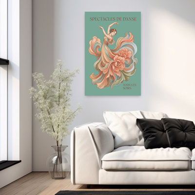 Elegant Flowing Dancer Classic Delicate Elegant Flower Wall Art