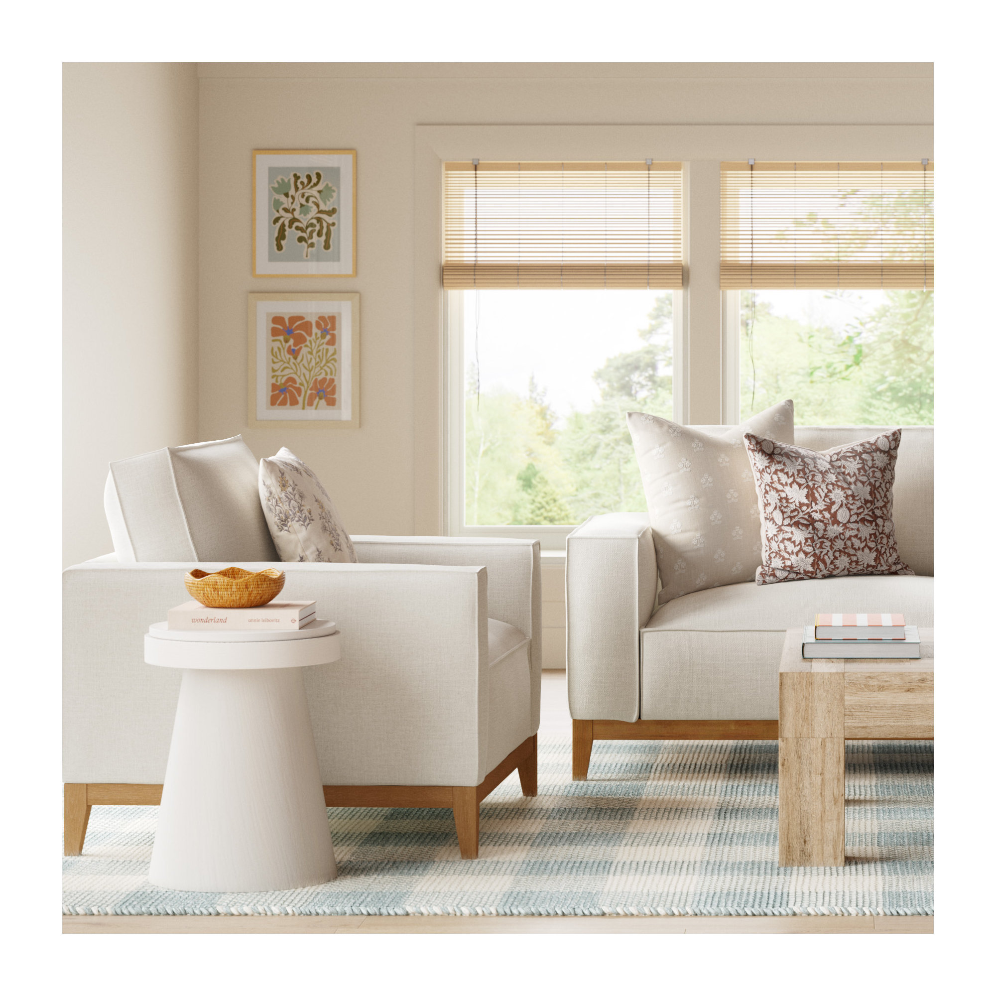 Wilford Kniff Edge Cotton Indoor/Outdoor Pillow Cover, 22" x 22"