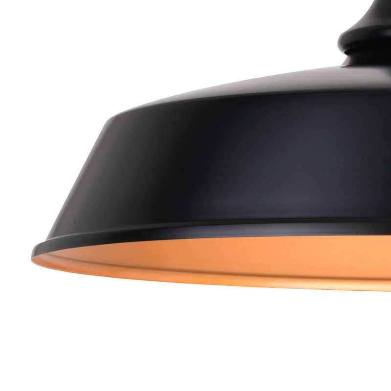 Gunnora Steel Wall Light, 13.25" H x 15" W x 16" D, Dark Bronze/Light Gold