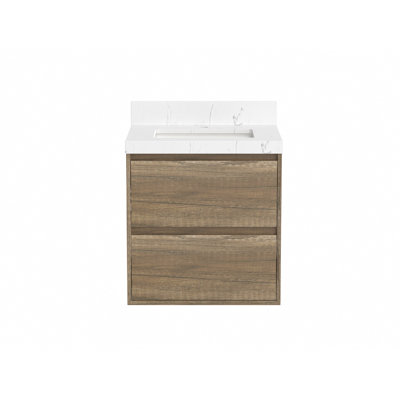 24" Wall Mounted Bathroom Vanity with Sink