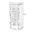 Armoire à bijoux rectangulaire verte en bois massif