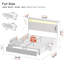 Livia Full Bed with 4 Drawers & Storage Headboard, Adjustable LED Light and Charging Station, No Box Spring Needed, White-965018216-975702858