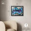 «Stellar Shard Core Shadowbox», impression de géode bleue par Art Remedy-115120401-115120399