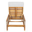 Chaise longue en bois d'acacia massif avec coussins gris et osier gris clair, mobilier d'extérieur 76,8 po pour jardin, terrasse, détente près de la piscine, naturel et osier gris clair