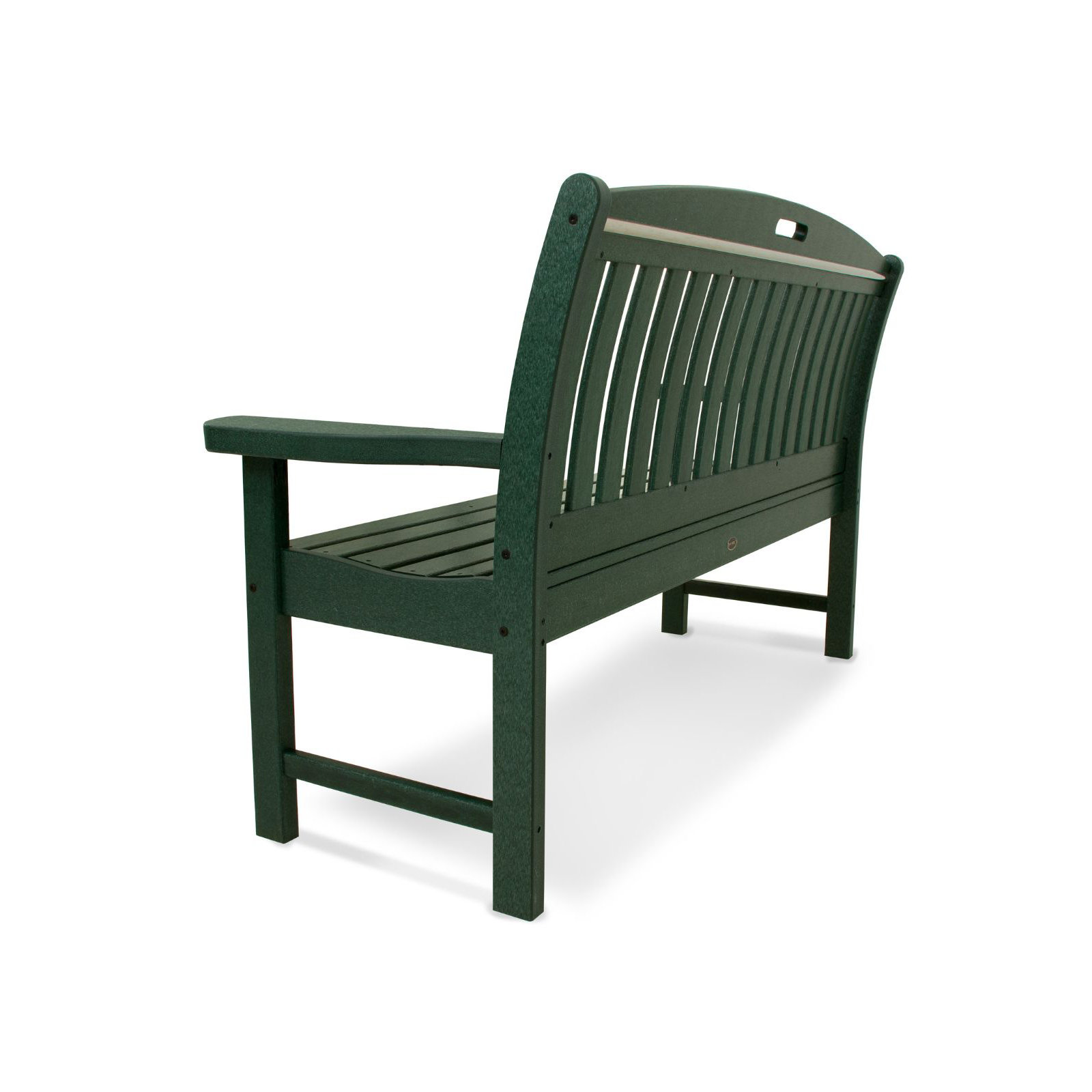 POLYWOOD Nautical Bench, Hunter Green, 37.5" H x 63.75" W x 25" D