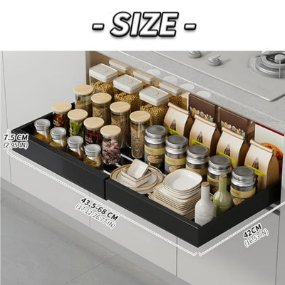 Rangement extensible pour armoire extensible, tiroirs coulissants robustes (s)