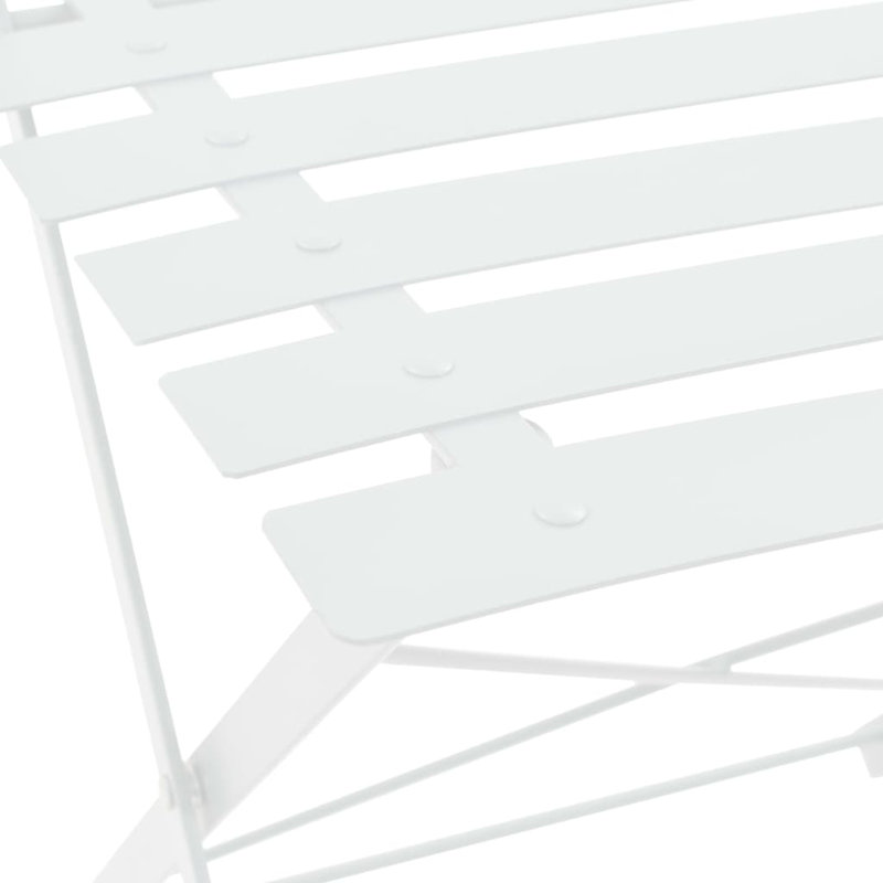 2 - Person Patio Dining Set with Round Table, White