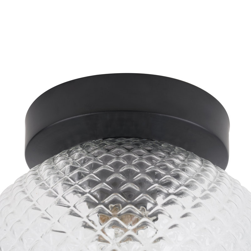 Prismatic 1-Light Flush Mount - Black, Matte Black