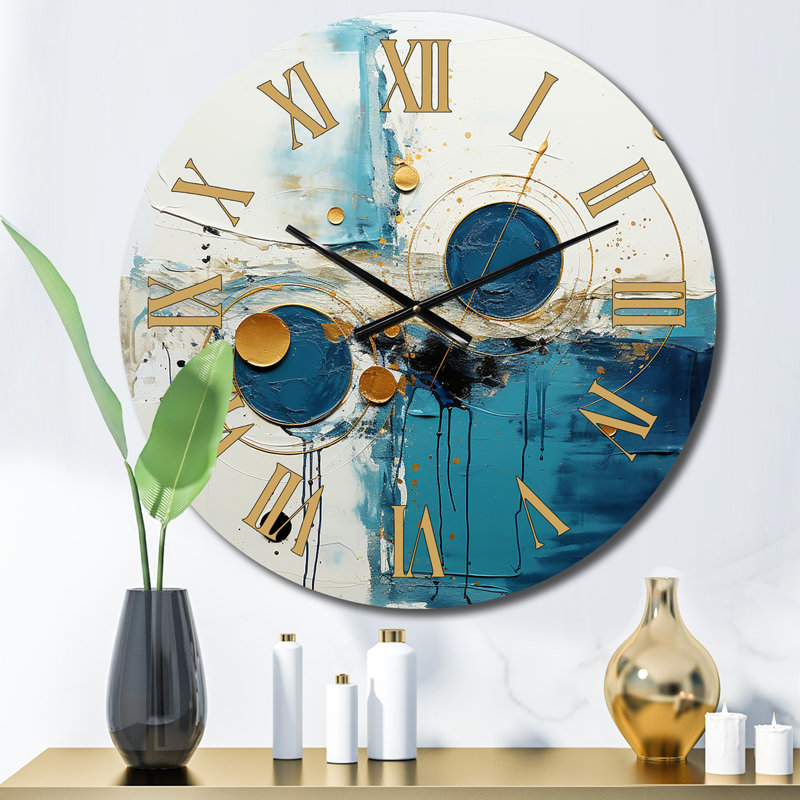 Cohberg - Horloge murale géométrique moderne, Moyenne