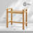 Teak Wood Shower Bench Solid Wood Stool for Inside Shower Shaving Legs Natural