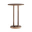 Table d'appoint ronde en bronze antique, plateau ovale ouvert de 39,3 cm (15,46 pouces) avec base profilée.
