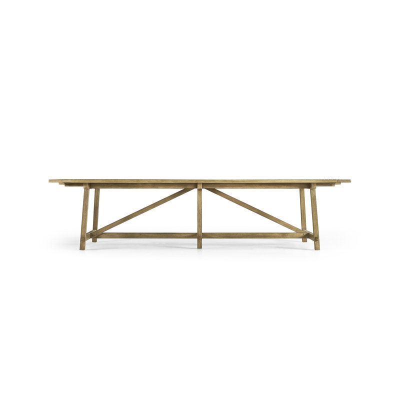 Sidereal Solid Oak Dining Table, Stripped Brown Chestnut