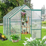 Serre en polycarbonate pour la cour extérieure - vert