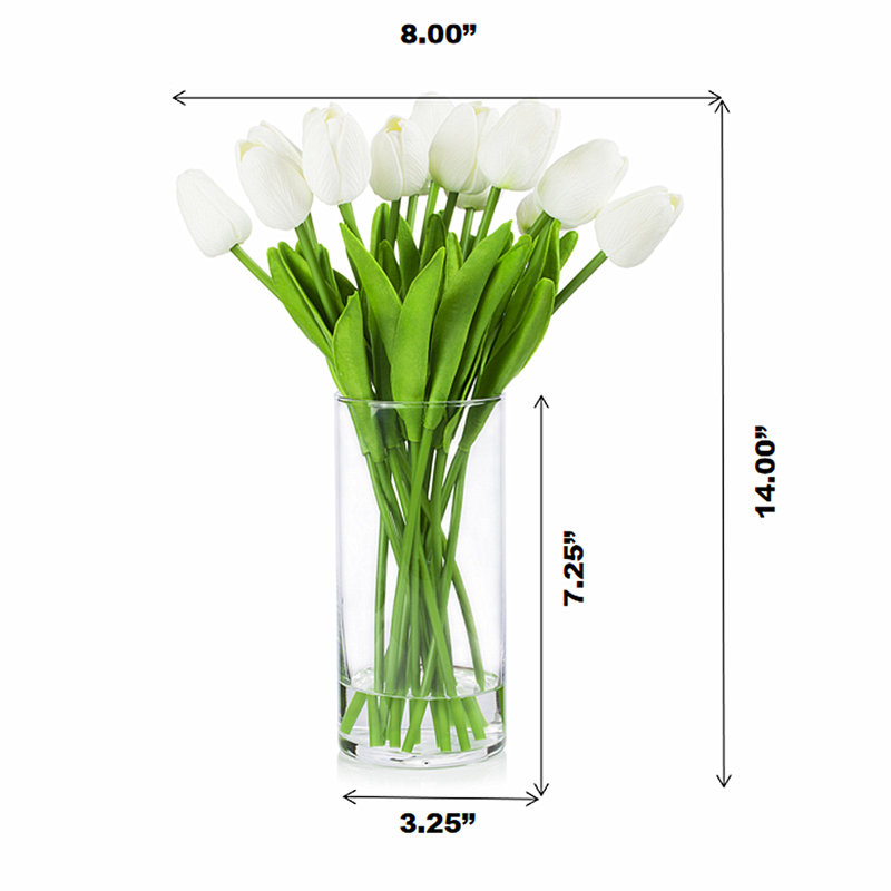 Pièce maîtresse de tulipes en vase, Blanc