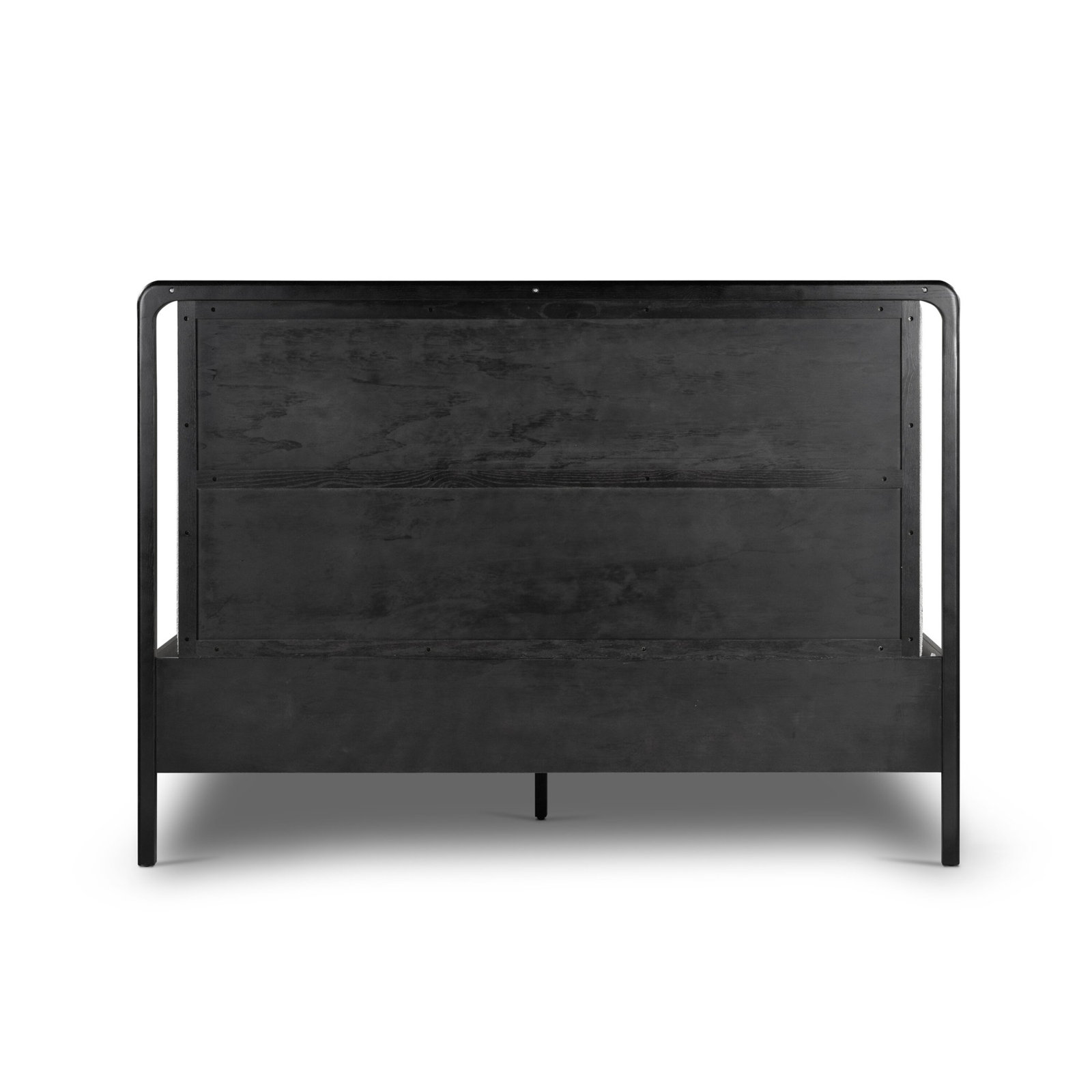 Karsten Genuine Leather and Oak Bed, King, Chaps Sand/Ebony Oak Veneer