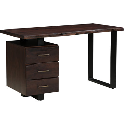 3-drawer Live Edge Solid Wood Desk
