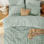 Literie de lit dans un grand lit - Ensembles d'édredon à carreaux en tissu écossais 7 pièces, ensemble de lit bohème blanc doux et léger avec édredons pour grand lit, draps, taies d'oreiller et taies décoratives-105526853-105526855