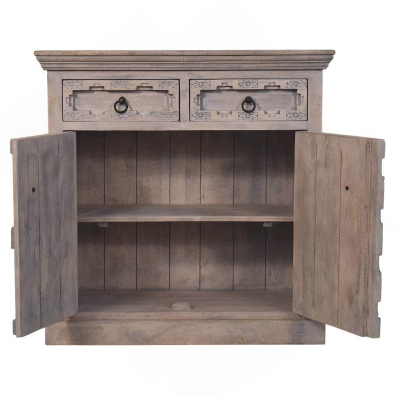 Woodjaipur Lattice Sideboard,Brown,Storage