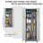 65"h Broom Closet Storage Cabinet, Utility Closet For Brooms And Mops, Cleaning Metal Storage Cabinet With Pegboard And Hanging Rod, Metal Cabinet With Doors And Adjustable Shelves,garage,grey-124794762