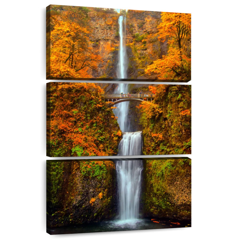 Cascade d'Alvord Multnomah en automne, H 38 po x l 24 po
