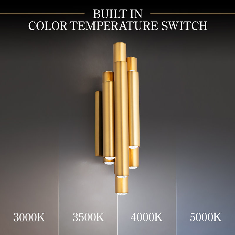 Silo 14 - Light LED Armed Sconce, Aged Brass