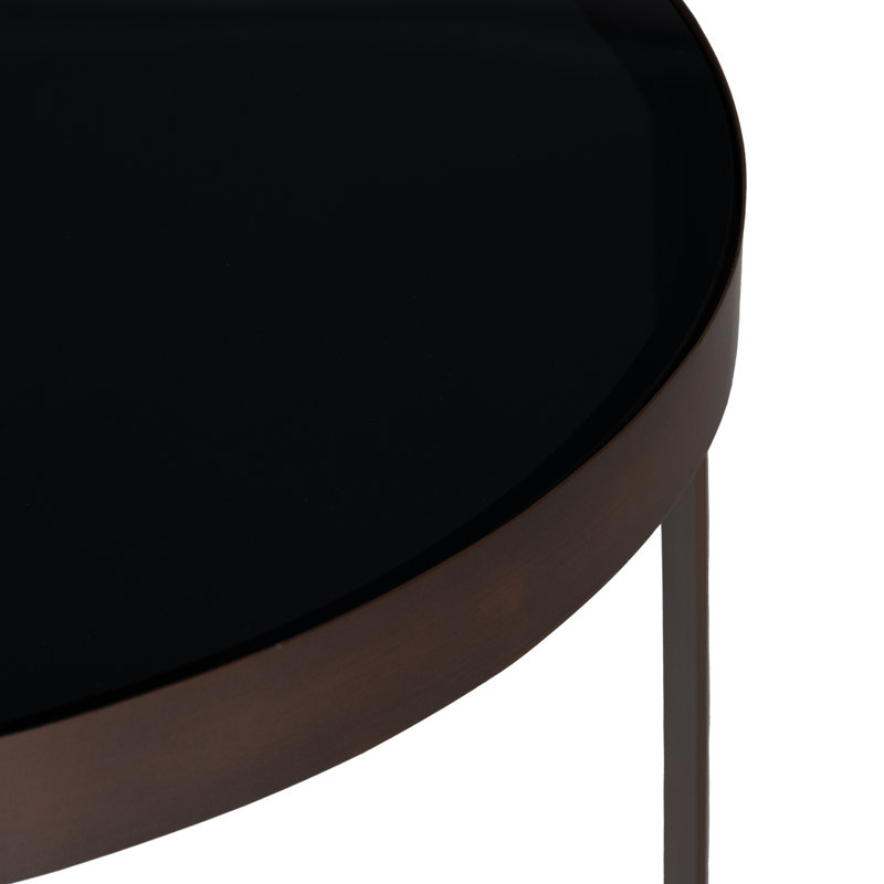 Three Leg Coffee Table, Black,  50" H x 60.50" W x 60.50" D
