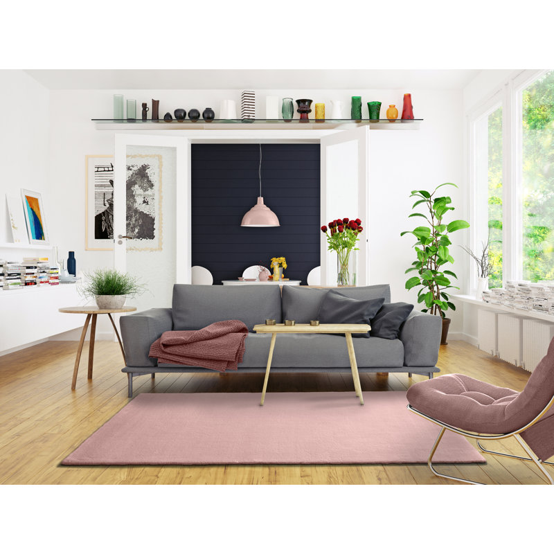 Flude Solid Colour Area Rug, Rectangle 160 x 230cm