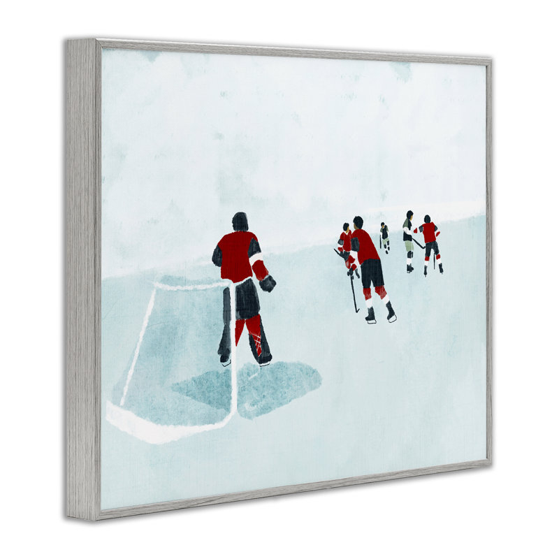 Joueurs de hockey sur glace, estampe numérique par Daphne Polselli, Estampe numérique Farmhouse, H 11 po x l 14 po