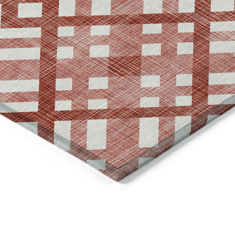 Tapis intérieur lavable à motif géométrique 9 pi x 12 pi ivoire