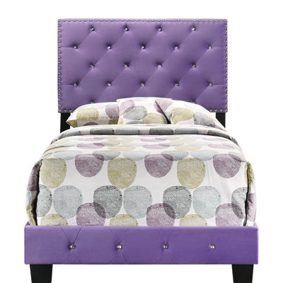 Élégant matelas pour lit simple mauve - H 47 po x l 42 po x P 77 po rembourré de mousse, garni de velours pour une meilleure expérience de sommeil Compatibilité décontractée
