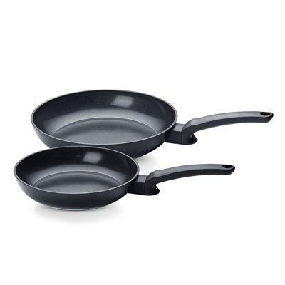 Ensemble de 2 poêles à frire antiadhésives en céramique Fissler Ceratal Evo Classic, 9,5 po et 11 po, noir orbite