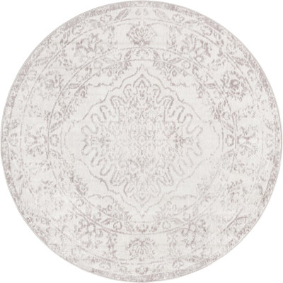 Avalynne Oriental Ivory/Gray Area Rug