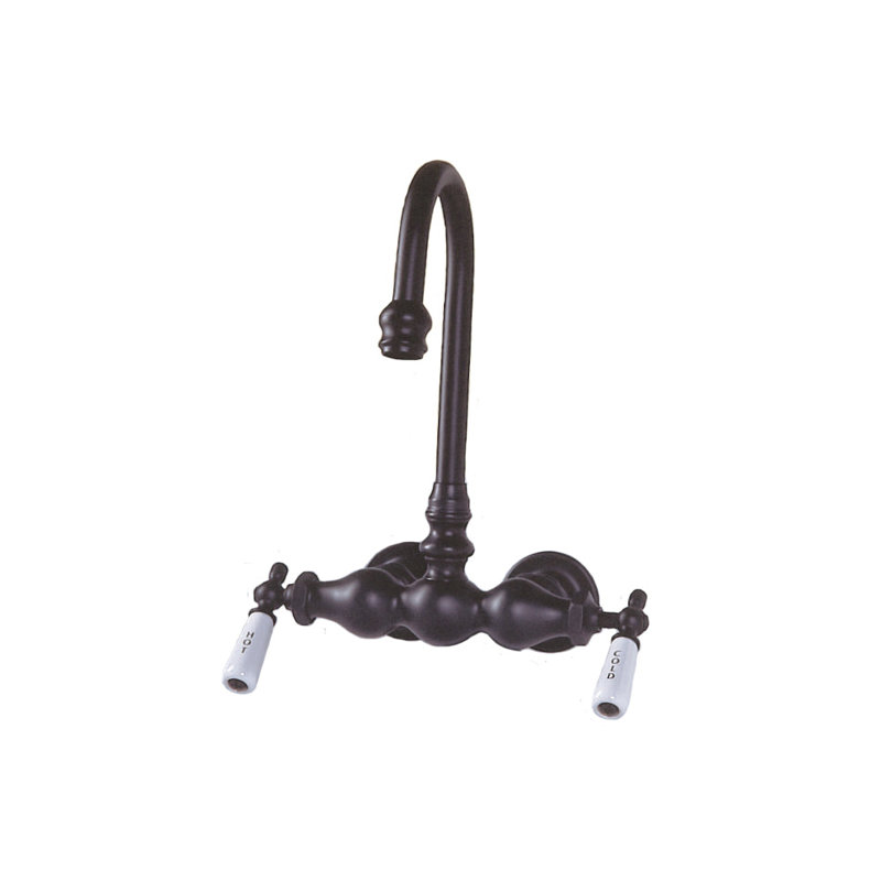 Robinet de bain à col de cygne, 3 billes P0149-1 par Strom Living, Unlacquered Oil Rubbed Bronze