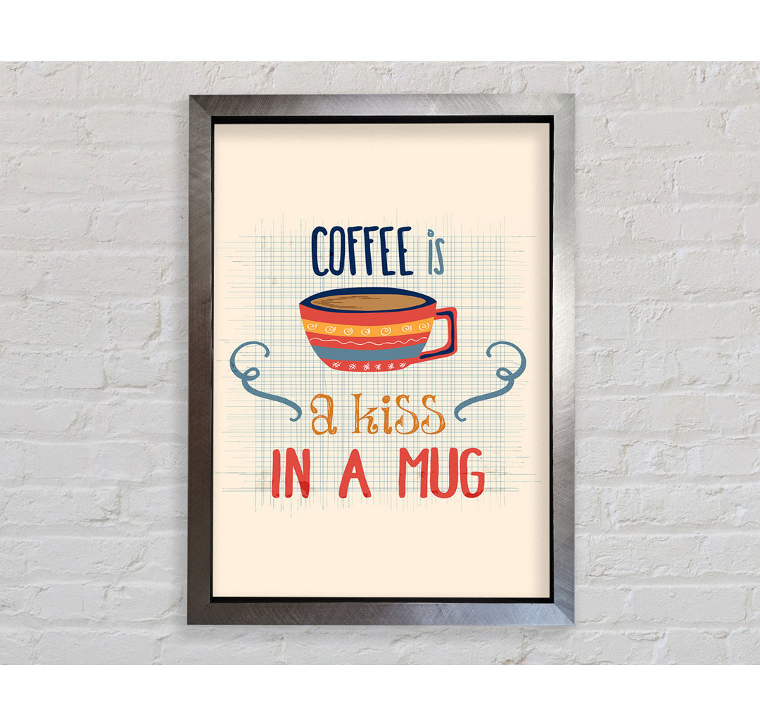 Coffee Is A Kiss In A Mug - Single Picture Frame Typography