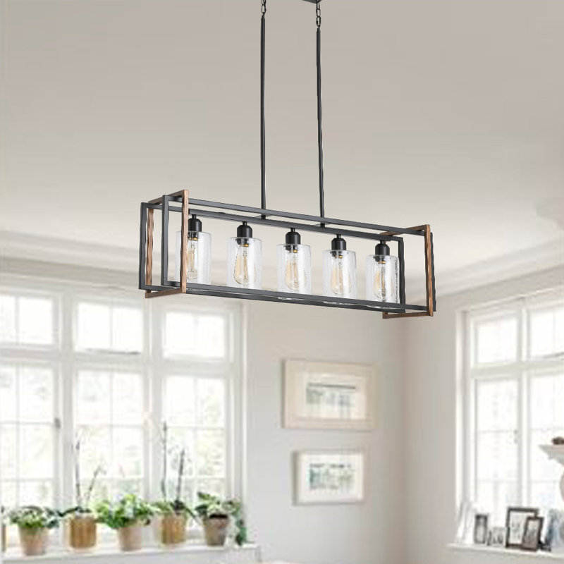 5 - Light Kitchen Island Square / Rectangle Chandelier