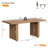 63" Fluted Executive Desk, Morden Workstation With Thickened Tabletop, Large Writing & Conference Table For Home Office Or Dining-520484811