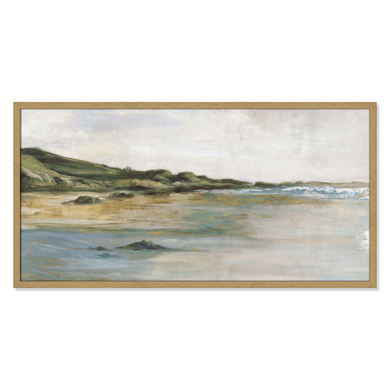 Impression «Tide’s Edge» par Casa Fine Arts, Reproduction encadrée sans passe-partout, Naturel, H 21 po x l 41 po x P 0,75 po